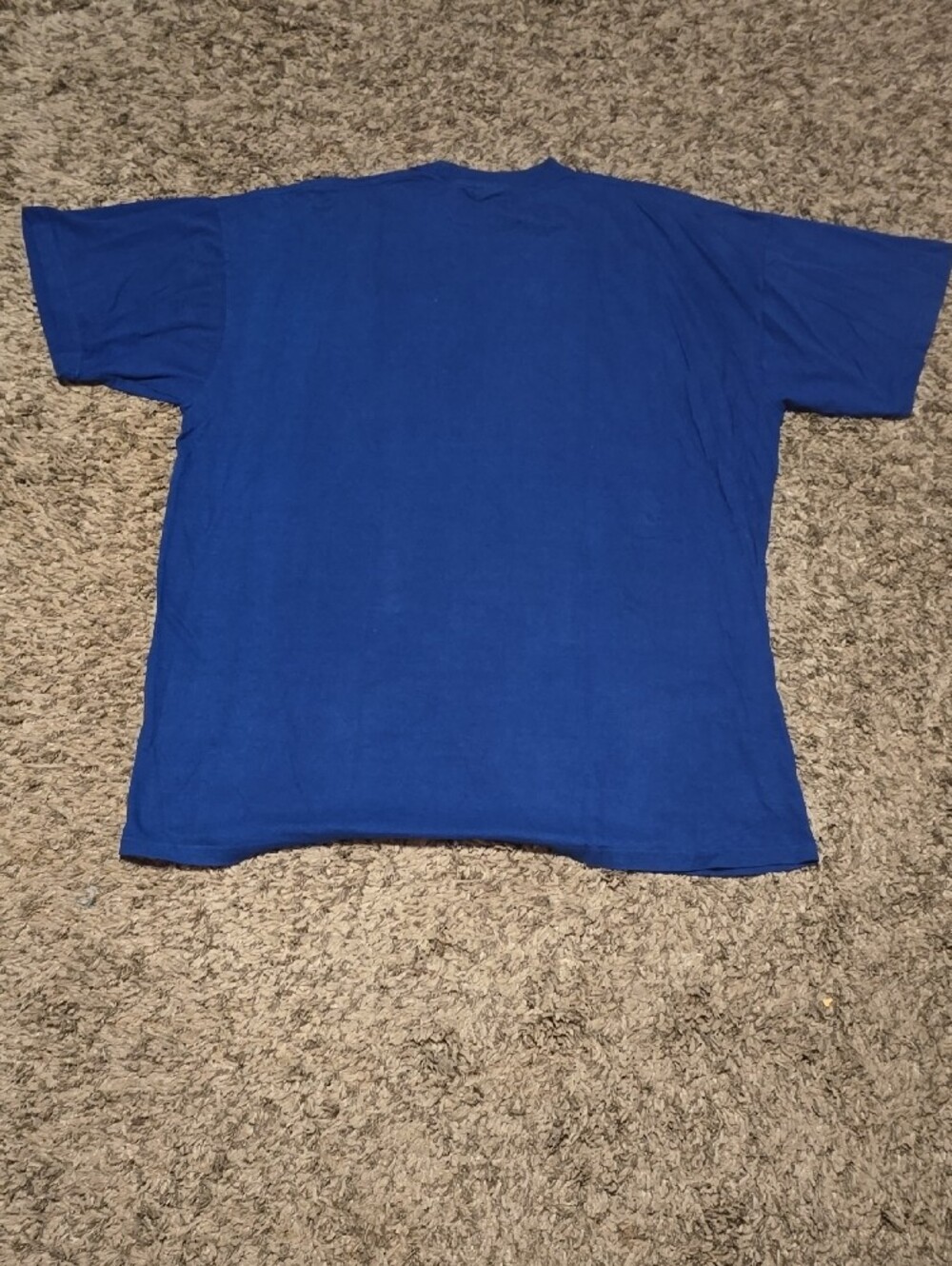 Men's Solid Royal Blue Crew Neck T-Shirt - Picture 4 of 4